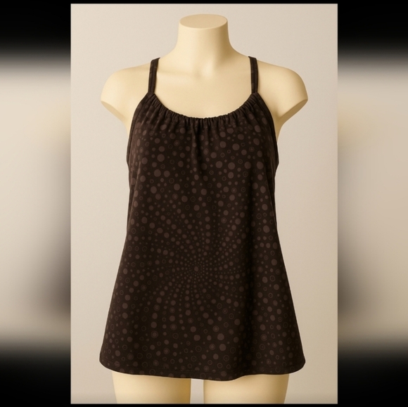 Danskin Now Size XL Dark Brown Patterned Camisole - Picture 2 of 5